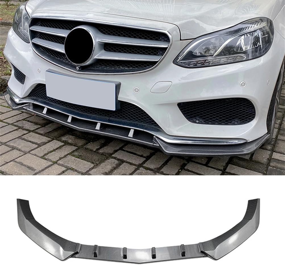 Auto Frontlippe Frontspoiler für Mercedes Benz E Klasse W212 S212 E250 E300 E350 E400 2013-2015 Facelift, Abriebfest Frontlippe Stoßfängerschutz Spoilerlippe Splitter Frontstoßstange Außenzubehör von HESHS