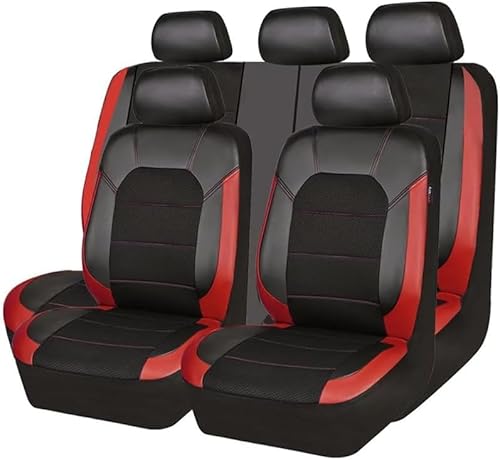 HESHS Auto Leder Sitzbezüge Sets für Jeep Renegade Renegade S Compass Commander Liberty Renega 2000-2024, Bequem Atmungsaktiv Autositzbezüge Waschbarer Autositzbezüge Full Wrap Sitzbezüge Zubehör von HESHS