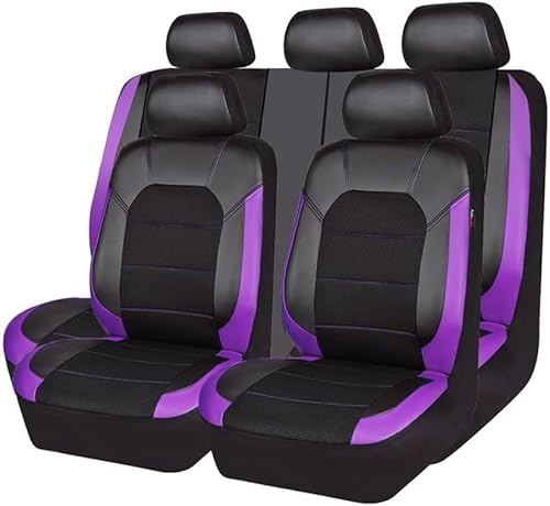 HESHS Auto Leder Sitzbezüge Sets für Jeep Renegade Renegade S Compass Commander Liberty Renega 2000-2024, Bequem Atmungsaktiv Autositzbezüge Waschbarer Autositzbezüge Full Wrap Sitzbezüge Zubehör von HESHS