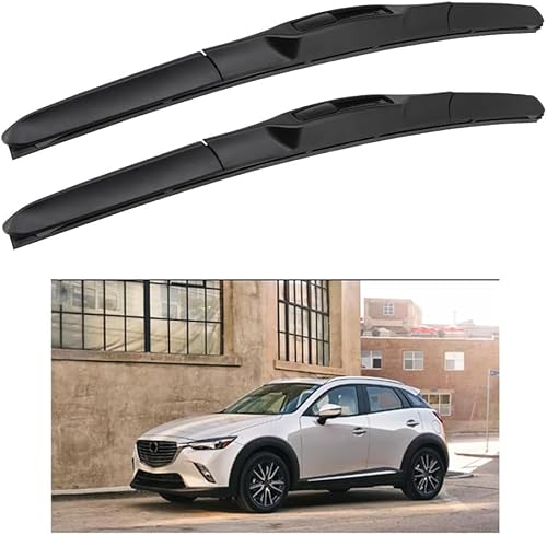 Auto Scheibenwischer für Mazda CX-3 (CX3) 22"+18" 2015-2019, HD Leiser Scheibenwischer Ohne Knochen von HESTAY