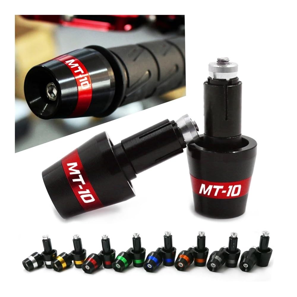 Lenkerenden Griffe Stecker Universal Motorrad 7/8''22MM Lenker Griffe Enden Griff Bar Gegengewicht Kappe End Plugs Slider Für Yam&aha MT10 MT-10 MT 10 von HEWPNGS