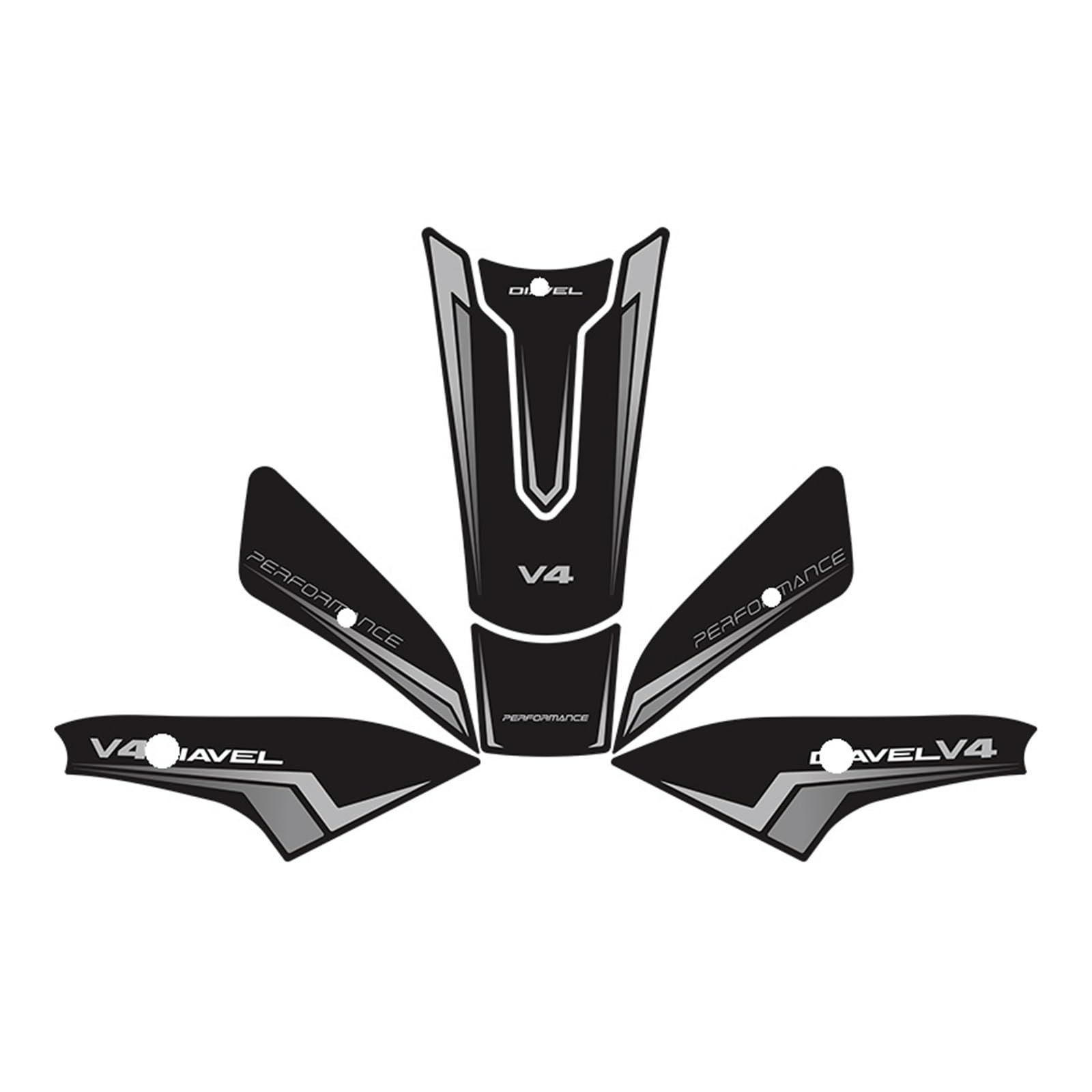 Motorrad-Tankaufkleber Für Du&Cati DIAVEL V4 2023 Jahre Motorrad Accessoreis Kraftstofftank Aufkleber Kits Bike Gas Pad Decals Können Farbe Tank Wählen von HEWPNGS