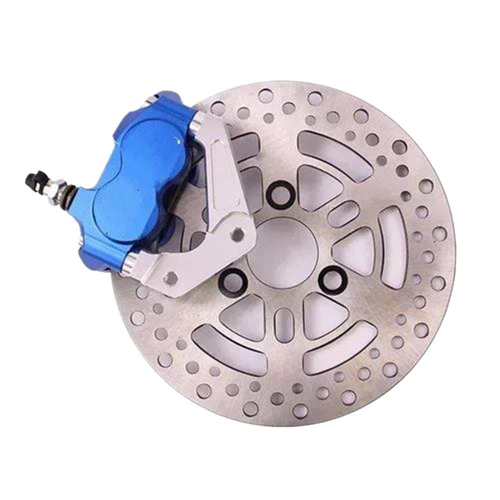 Motorrad-Bremsscheiben Bremsscheibe Für Aerox Für Nitro BWS 100 Für JOG 50 Rr Bremssattel Kit Motorrad Bremssattel Pumpe Adapter Halterung 200mm +(Blue) von HEXEH