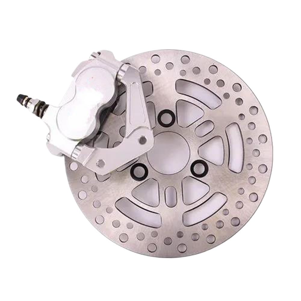 Motorrad-Bremsscheiben Bremsscheibe Für Aerox Für Nitro BWS 100 Für JOG 50 Rr Bremssattel Kit Motorrad Bremssattel Pumpe Adapter Halterung 200mm +(Silver) von HEXEH