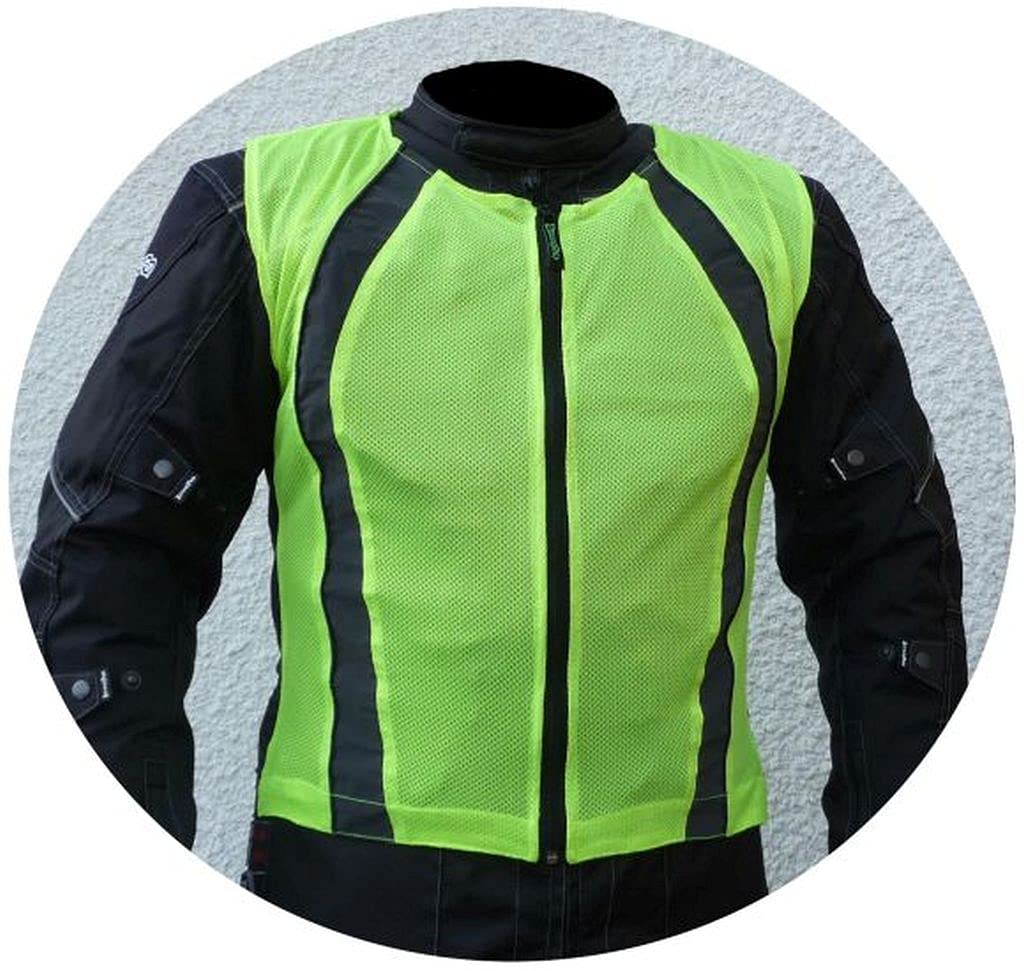 HEYBERRY Motorrad Warnweste Sicherheitsweste Reflektorweste neon gelb Gr. M von HEYBERRY