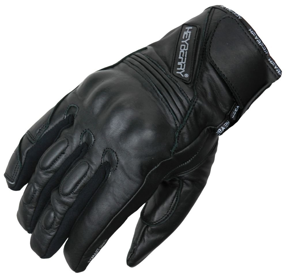 HEYBERRY Motorradhandschuhe Leder Retro Old School Cafe Racer Chopper Schwarz Gr. M von HEYBERRY