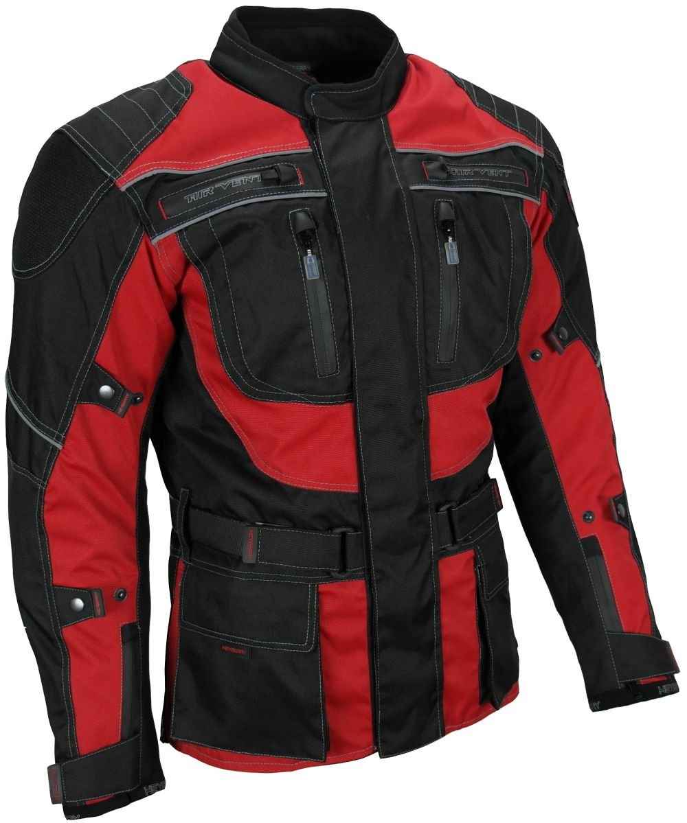 HEYBERRY Touren Motorrad Jacke Motorradjacke Textil schwarz rot Gr. M von HEYBERRY