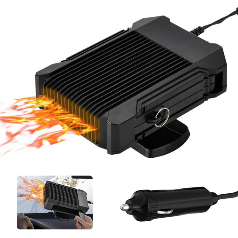 Auto Heizung 12v, Tragbare Heizung für Auto 150W,Portable Car Heater,Heizlüfter Auto Entfroster,Windschutzscheibe Heizung,2-in-1Heizung Kühlung Mini-Auto-Heizung Fan mit Handgriff und 360° Drehbasis von HEYIDAMAI