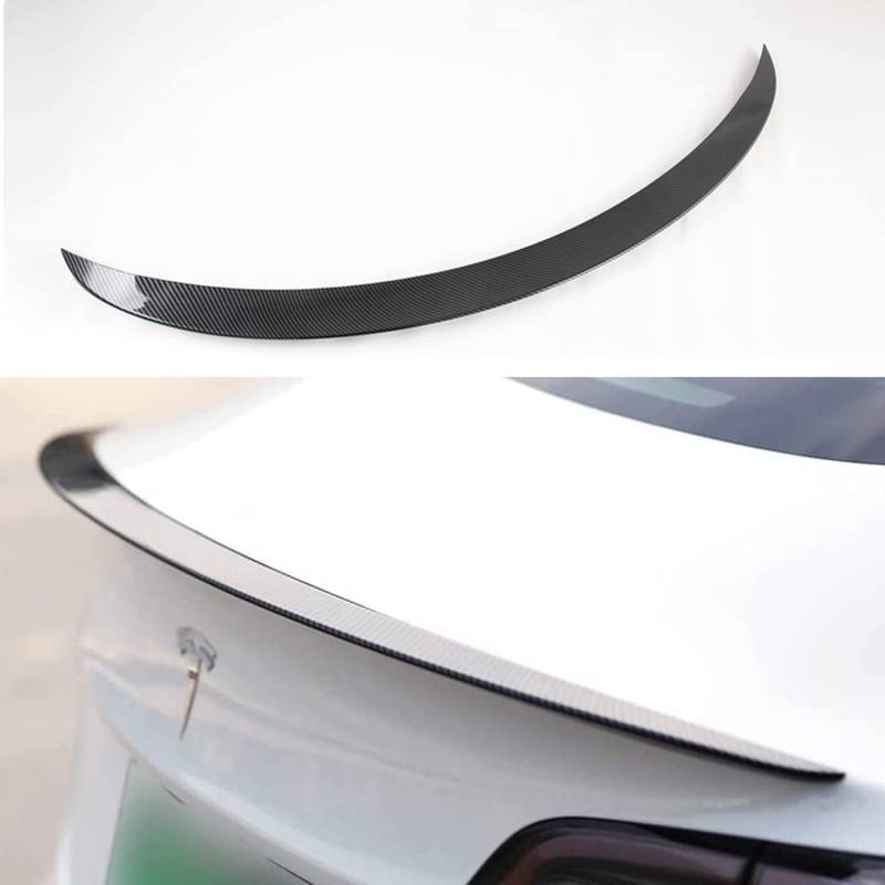 Performance Spoiler Flügel Autos Heckspoiler für Tesla Model Y 2020–2024 (Glänzendes Karbon) von Ywooon