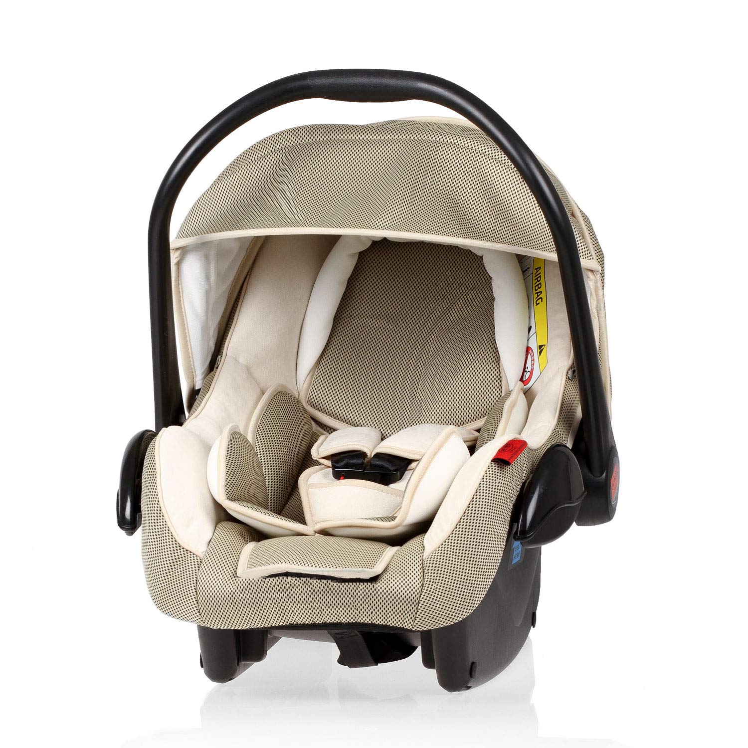 HEYNER® Babyschale Reboarder Autokindersitz Rückwärtsgerichtet 0 bis 13 kg; Geburt bis 13 Monate; 40 cm bis 95 cm (Beige) von HEYNER