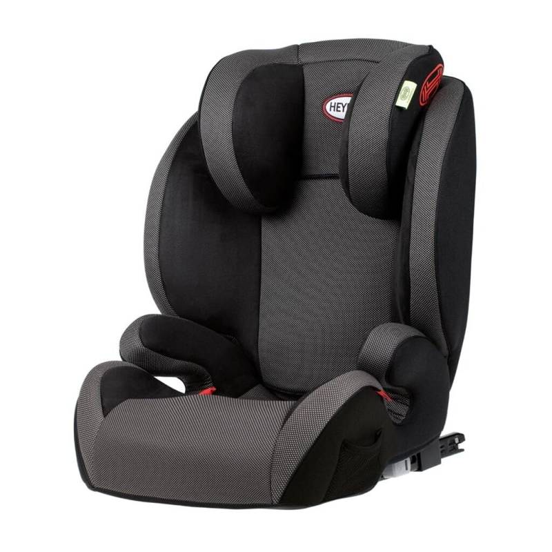 HEYNER® Kindersitz 2in1 mit abnehmbarer Rückenlehne 15-36 kg Isofix Autokindersitz Sitzerhöhung (schwarz) von HEYNER