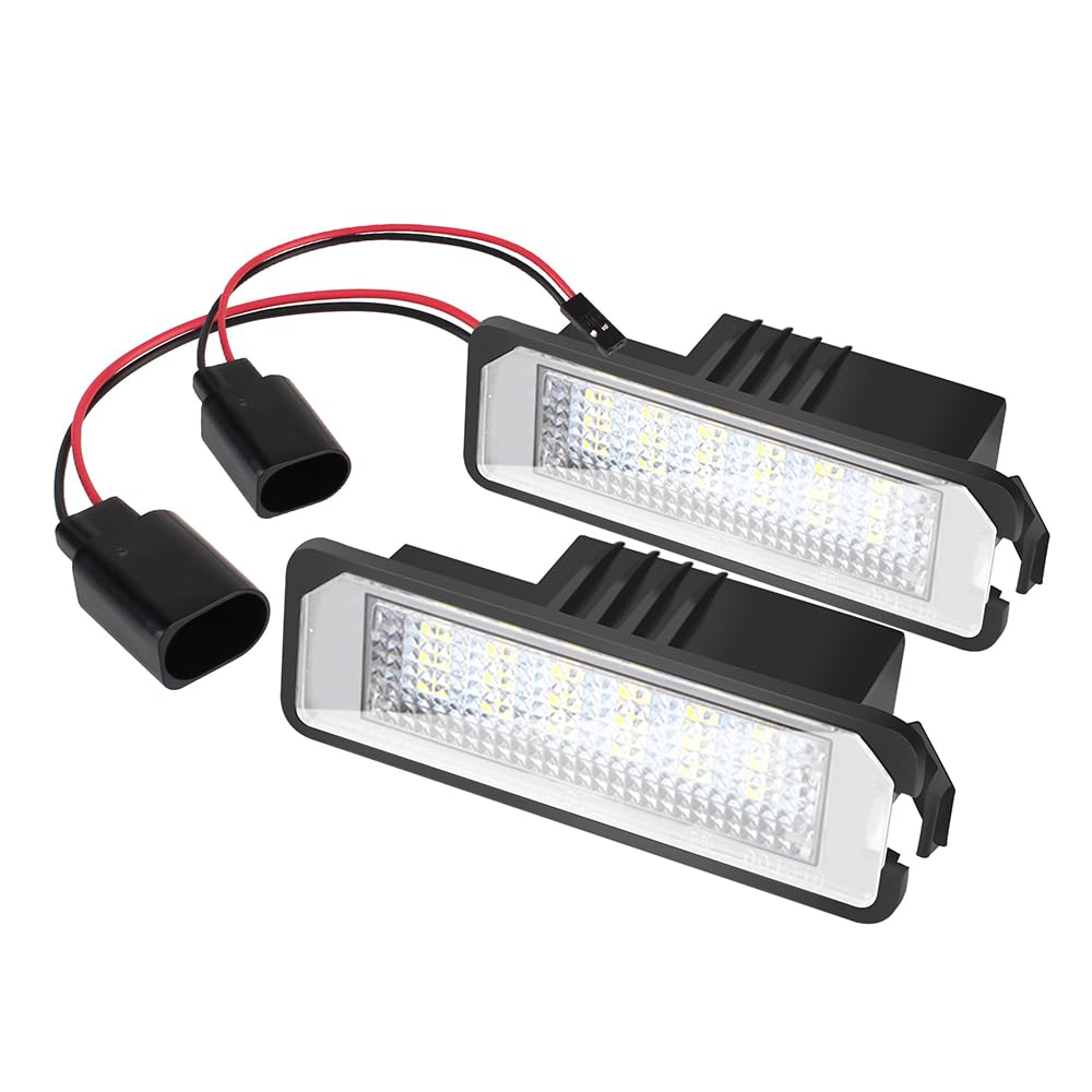 HFANGYU 18SMD LED 2 Stück kompatibel Golf MK4 MK5 MK6 Passat Polo CC Auto Kennzeichenbeleuchtung 12 V 6500 K von HFANGYU