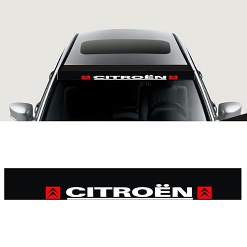 Auto-Windschutzscheibenaufkleber, für Citroen C3 Aircross SUV 2017-2021 Sonnenschutzleiste für die Frontscheibe, Personalisierte dekorative Aufkleber von HFFTYU