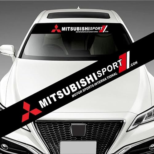 Auto-Windschutzscheibenaufkleber, für Mitsubishi Lancer X L200 Outlander ASX Pajero Sonnenschutzleiste für die Frontscheibe, Personalisierte dekorative Aufkleber von HFFTYU