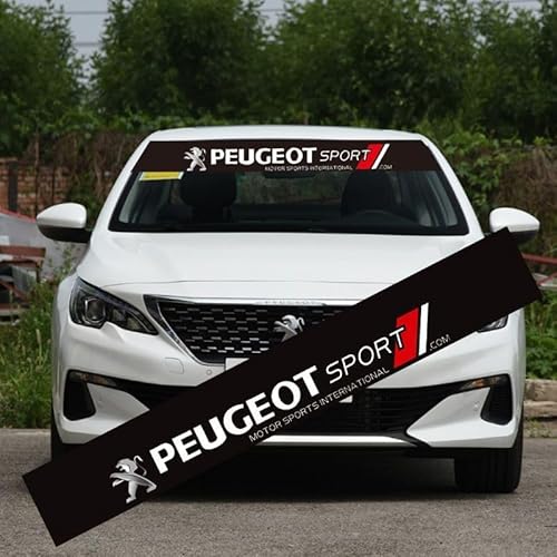 Auto-Windschutzscheibenaufkleber, für Peugeot 207 307 308 407 607 807 Sonnenschutzleiste für die Frontscheibe, Personalisierte dekorative Aufkleber von HFFTYU