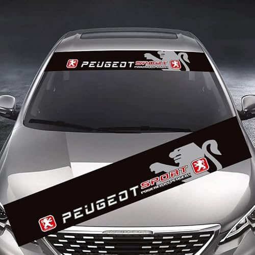 Auto-Windschutzscheibenaufkleber, für Peugeot 208 2017-2023 Sonnenschutzleiste für die Frontscheibe, Personalisierte dekorative Aufkleber von HFFTYU