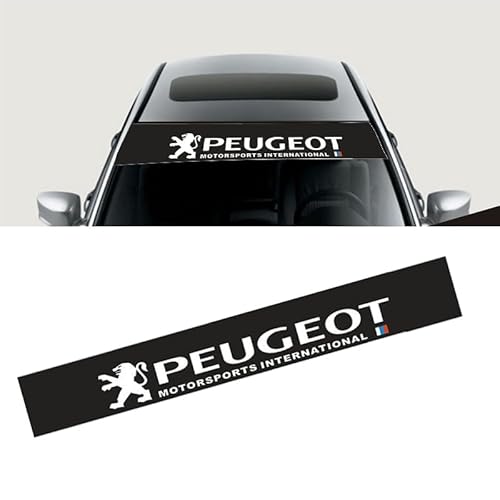 Auto-Windschutzscheibenaufkleber, für Peugeot 3008 2013-2017/208 2017-2023 Sonnenschutzleiste für die Frontscheibe, Personalisierte dekorative Aufkleber von HFFTYU