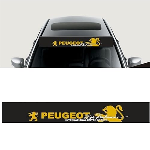 Auto-Windschutzscheibenaufkleber, für Peugeot 508GT 508SW 508L mk2 2019-2024 Sonnenschutzleiste für die Frontscheibe, Personalisierte dekorative Aufkleber von HFFTYU