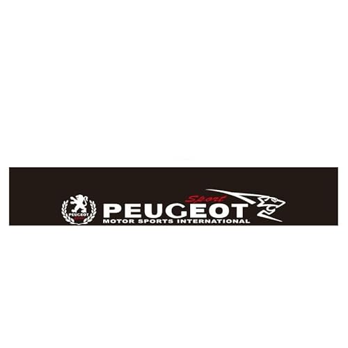 Auto-Windschutzscheibenaufkleber, für Peugeot GT GTI LINE 2023 2024 Sonnenschutzleiste für die Frontscheibe, Personalisierte dekorative Aufkleber von HFFTYU