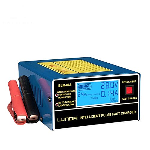 Autobatterie Ladegerät, Autobatterie-Ladegerät 12V 24V 16volts 12A 10A Pulse Reparatur for Auto-Motorrad-Batterie Gel Wet Dry(1) von HFGDRH