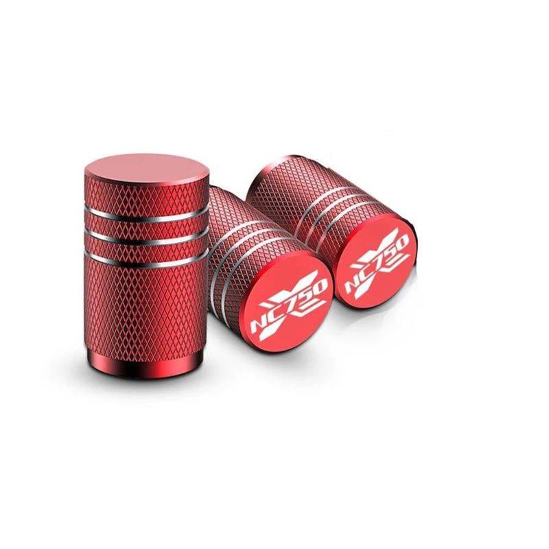 HFMXZHI Motorrad-Ventilkappen Für H-ONDA NC750X NC 750X NC750 X NC 750X2016 2017 Aluminium Motorrad CNC Zubehör Rad Reifen Ventil Stem Caps Luftdichte Abdeckung (Color : Rosso) von HFMXZHI