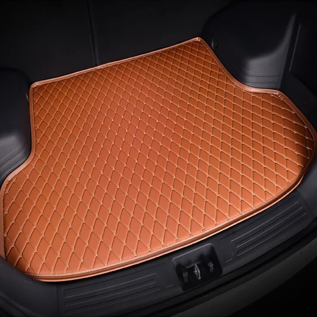 Auto Kofferraummatte Für Peugeot 308SW(5seats) Travel 2013-2021, rutschfest wasserdichte Kratzfestem Kofferraumwanne Zubehör,F/Orange von HGFDSERT