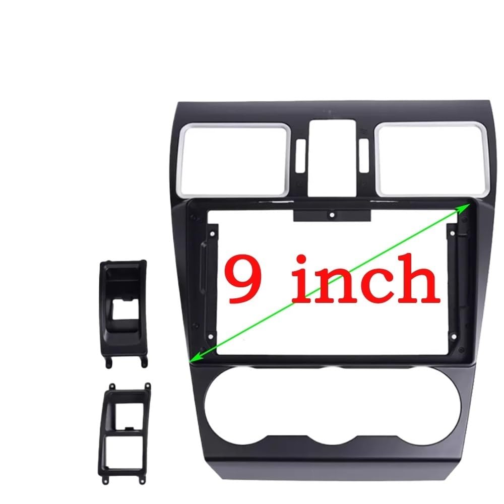 9 inch Car Radio Fascia/Fit For Subaru Forester 2016 2017 2018 Video Panel Player Audio Dash 2 Din Frame Dashboard Mount Kit Auto-Audio-Rahmen(Frame an canbus) von HGFHGS