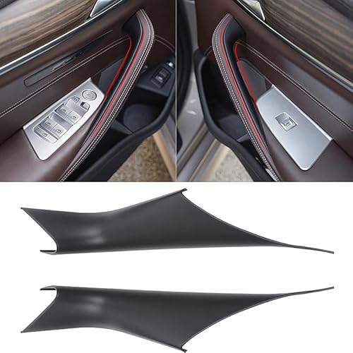 Auto-Innenraum-Türgriff 2/4 STK Auto-Innentürgriff-Panel Pull Trim-Abdeckungen Autozubehör/Passend for BMW 5er G30 G38 2018 2019-2021 2022 2023 Innenraum Türgriff innen passend(2x Black) von HGFHGS