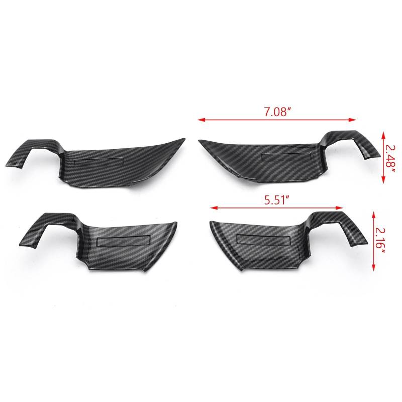 Auto-Innenraum-Türgriff 4 Stück Carbon Fiber Style Auto-Innentürgriff-Schüsselabdeckung Formteil Borte Rahmenaufkleber/Passend for Honda Accord 2018 2019 2020 2021 Innenraum Türgriff innen passend von HGFHGS