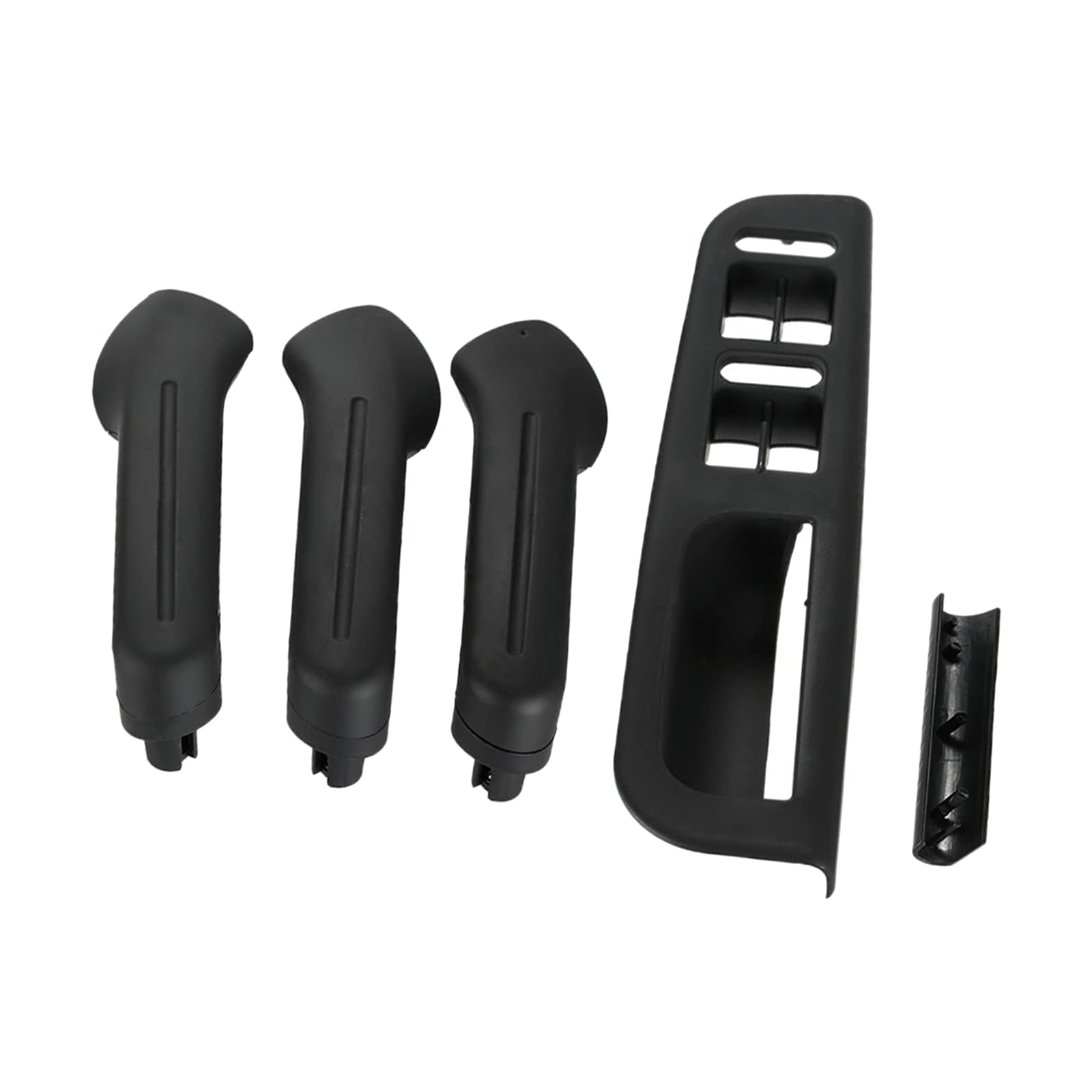 Auto-Innenraum-Türgriff 5 Stücke Innentür Haltegriff Abdeckung Schalter Lünette/Fit for VW Jetta Golf Bora MK4 Innenraum Türgriff innen passend(Black) von HGFHGS