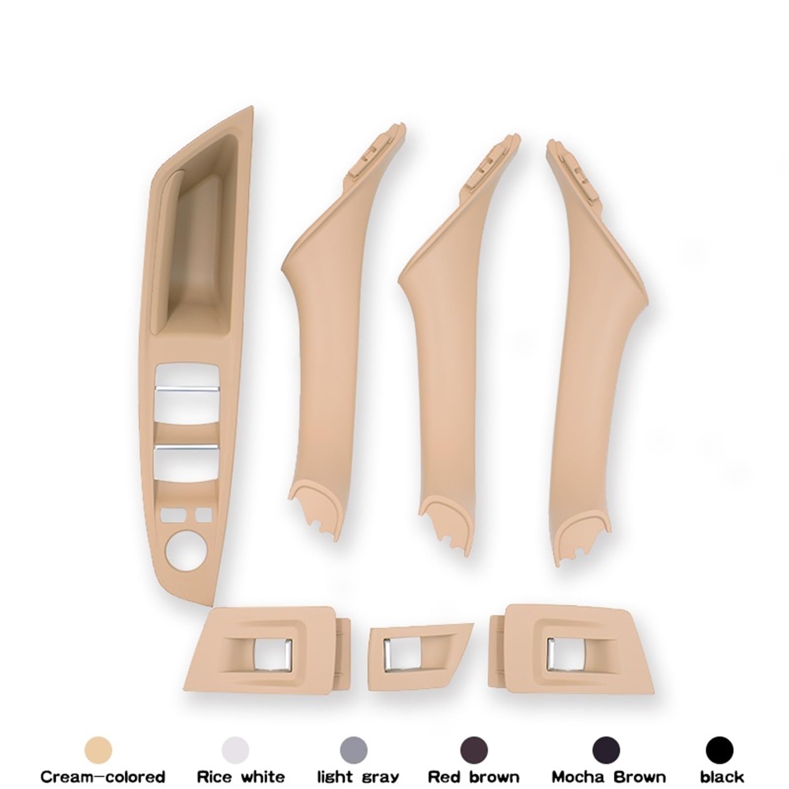 Auto-Innenraum-Türgriff 7-tlg. Auto-Innentür-Fenstergriff-Abdeckungsdesign/Passend for BMW F10 F11 6 Farben Linkslenker-Innentürverkleidung ziehen ersetzen Zierleiste Innenraum Türgriff innen passen von HGFHGS