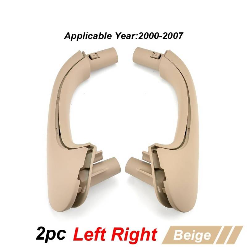 Auto-Innenraum-Türgriff Auto-Innentürgriffverkleidung vorne links/rechts, passend for Mercedes, passend for Benz W203 C-Klasse 2038101551 Innenraum Türgriff innen passend(Beige-2PCS) von HGFHGS