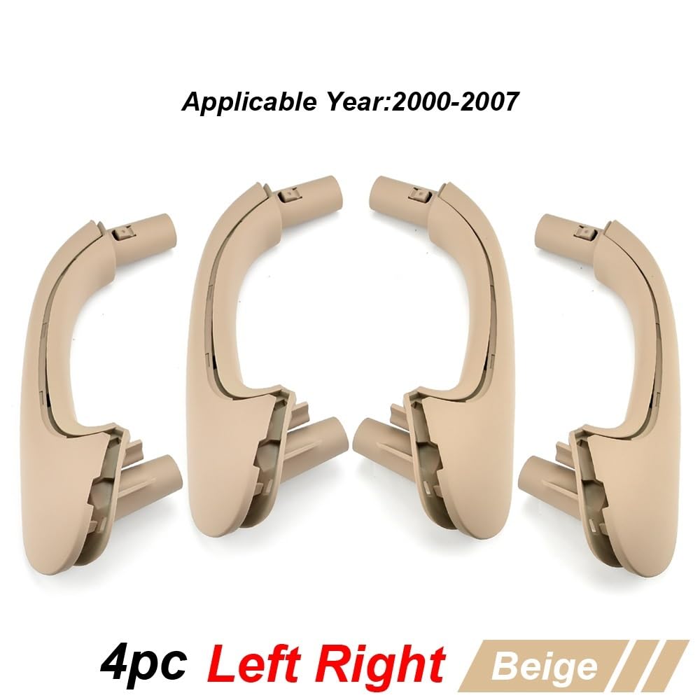 Auto-Innenraum-Türgriff Auto-Innentürgriffverkleidung vorne links/rechts, passend for Mercedes, passend for Benz W203 C-Klasse 2038101551 Innenraum Türgriff innen passend(Beige-4PCS) von HGFHGS