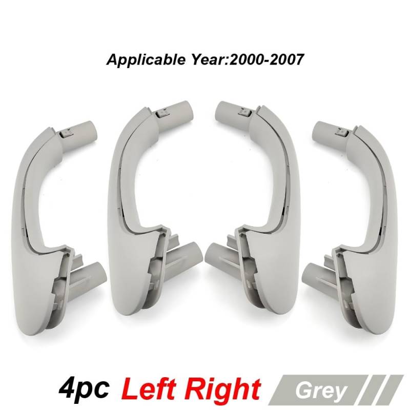 Auto-Innenraum-Türgriff Auto-Innentürgriffverkleidung vorne links/rechts, passend for Mercedes, passend for Benz W203 C-Klasse 2038101551 Innenraum Türgriff innen passend(Grey-4PCS) von HGFHGS