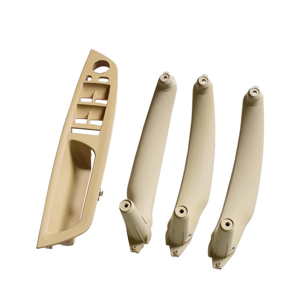 Auto-Innenraum-Türgriff Auto Vorne Hinten Innen Tür Griff Innere Panel Pull Trim/Fit for BMW E70 E71 X5 X6 2007-2014 LHD Innenraum Türgriff innen passend(Beige 4PCS) von HGFHGS