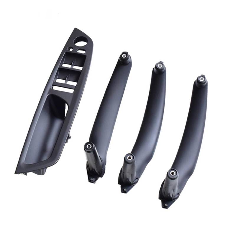 Auto-Innenraum-Türgriff Auto Vorne Hinten Innen Tür Griff Innere Panel Pull Trim/Fit for BMW E70 E71 X5 X6 2007-2014 LHD Innenraum Türgriff innen passend(Black 4PCS) von HGFHGS