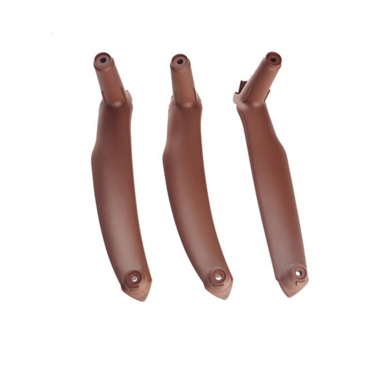 Auto-Innenraum-Türgriff Auto Vorne Hinten Innen Tür Griff Innere Panel Pull Trim/Fit for BMW E70 E71 X5 X6 2007-2014 LHD Innenraum Türgriff innen passend(Brown 3PCS) von HGFHGS