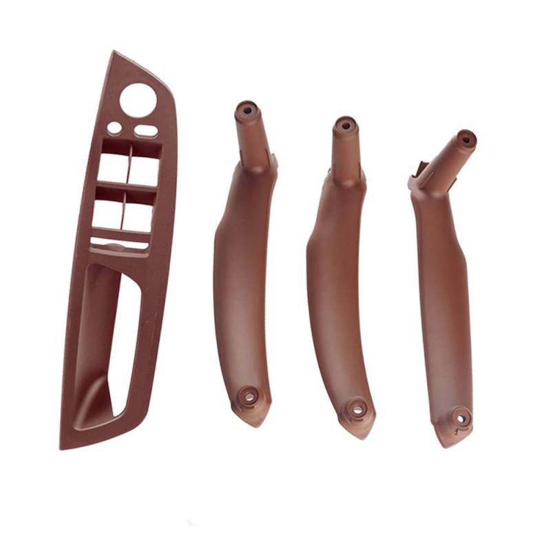 Auto-Innenraum-Türgriff Auto Vorne Hinten Innen Tür Griff Innere Panel Pull Trim/Fit for BMW E70 E71 X5 X6 2007-2014 LHD Innenraum Türgriff innen passend(Brown 4PCS) von HGFHGS