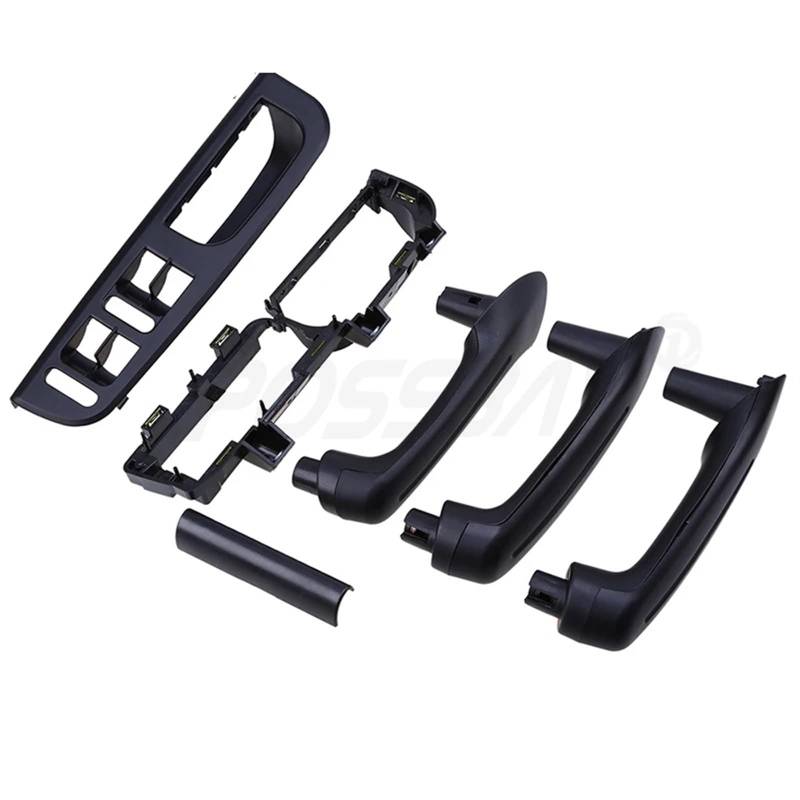 Auto-Innenraum-Türgriff POSSBAY 6 Pcs Schwarz Innen Tür Haltegriff Abdeckung Halterung Lünette Panel Trim/Fit for VW Golf IV 4 GTI/R32/Variante Linke Seite Teil Innenraum Türgriff innen passend von HGFHGS