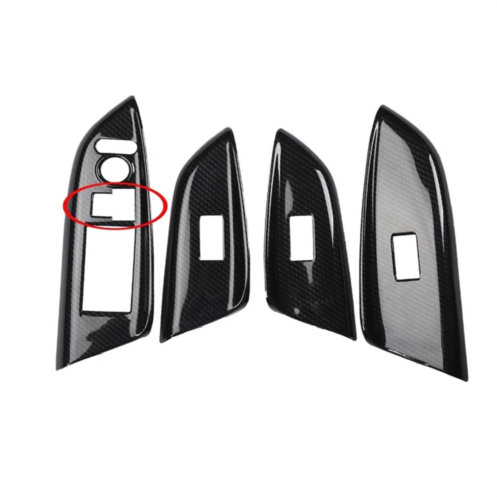 Auto-Innenraum-Türgriff RHD/Passend for Honda/Passend for Jazz GK5 2015-2018 ABS-Türgriff-Fensterheber-Panel-Schalterknopf-Abdeckungsaufkleber Auto-Innenausstattung Innenraum Türgriff innen passen von HGFHGS