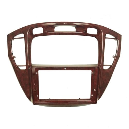 Auto-Multimediarahmen, Audio-Radiorahmen, Armaturenbrett-Panel, 9 Zoll, Blenden/passend for Highlander U2 Kluger 2000 2001 2002 2003 2004 2005–2007 Auto-Audio-Rahmen(Mahogany frame only) von HGFHGS