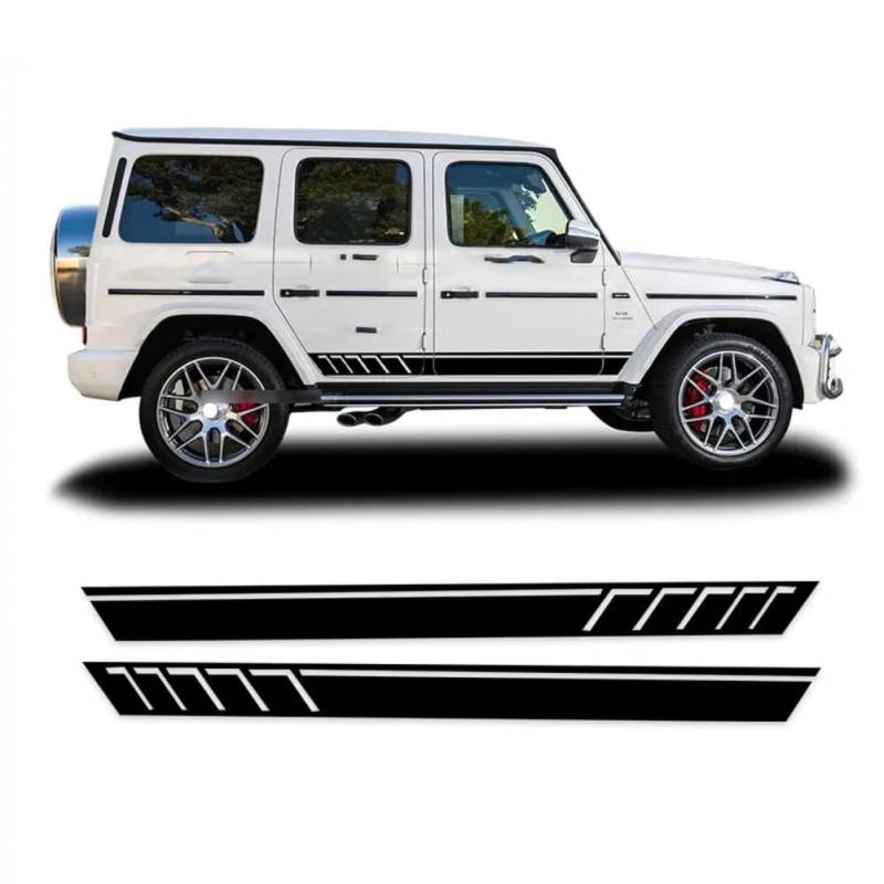 2 Stück Autotür-Seitenstreifen-Rock-Aufkleber, für M=ercedes B=ENZ G-Klasse G63 AMG G65 G55 G500 W463 G550 G350 W464 Zubehör von HGRYNDRO