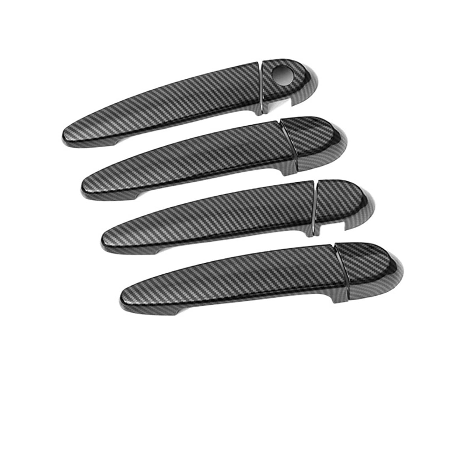 HGUIGJ Aufkleber for Autotürgriffabdeckung, passend for BMW, X6 E71 2009–2014, Kohlefaser-Chrom-Styling, Autozubehör Verkleidungsabdeckung für den äußeren Türgriff(Carbon fiber) von HGUIGJ