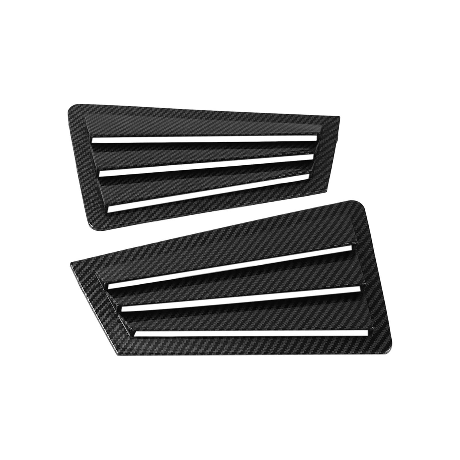 HGUIGJ Auto-Seitenfensterladen-Abdeckungs-Zieraufkleber, passend for Mazda, 3 Limousine 2003–2008, Lüftungsschaufel, ABS-Carbonfaser-Stil, glänzend schwarz, hinteres Lamellenfenster Auto-Jalousien für von HGUIGJ