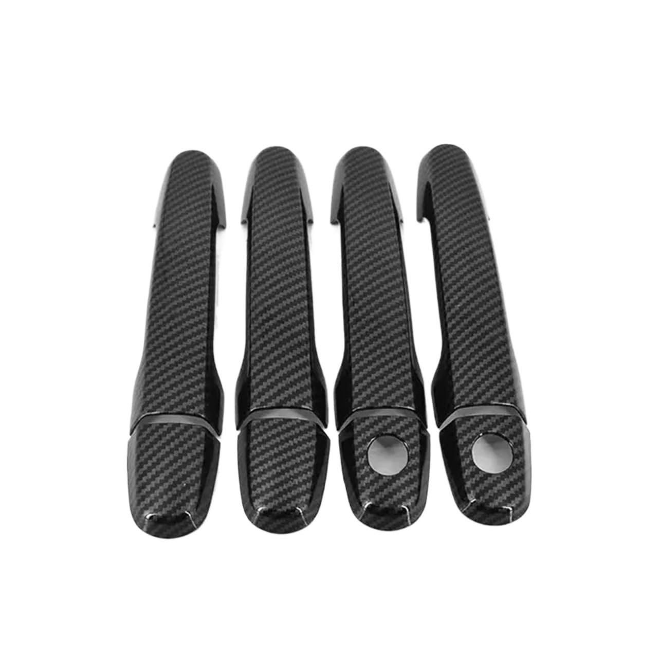 HGUIGJ Autotürgriffabdeckungs-Zieraufkleber, passend for Toyota, WiLL VS 2001–2004, Kohlefaser-Auto-Styling-Zubehör-Overlay Verkleidungsabdeckung für den äußeren Türgriff(Carbon Fiber 2 holes) von HGUIGJ