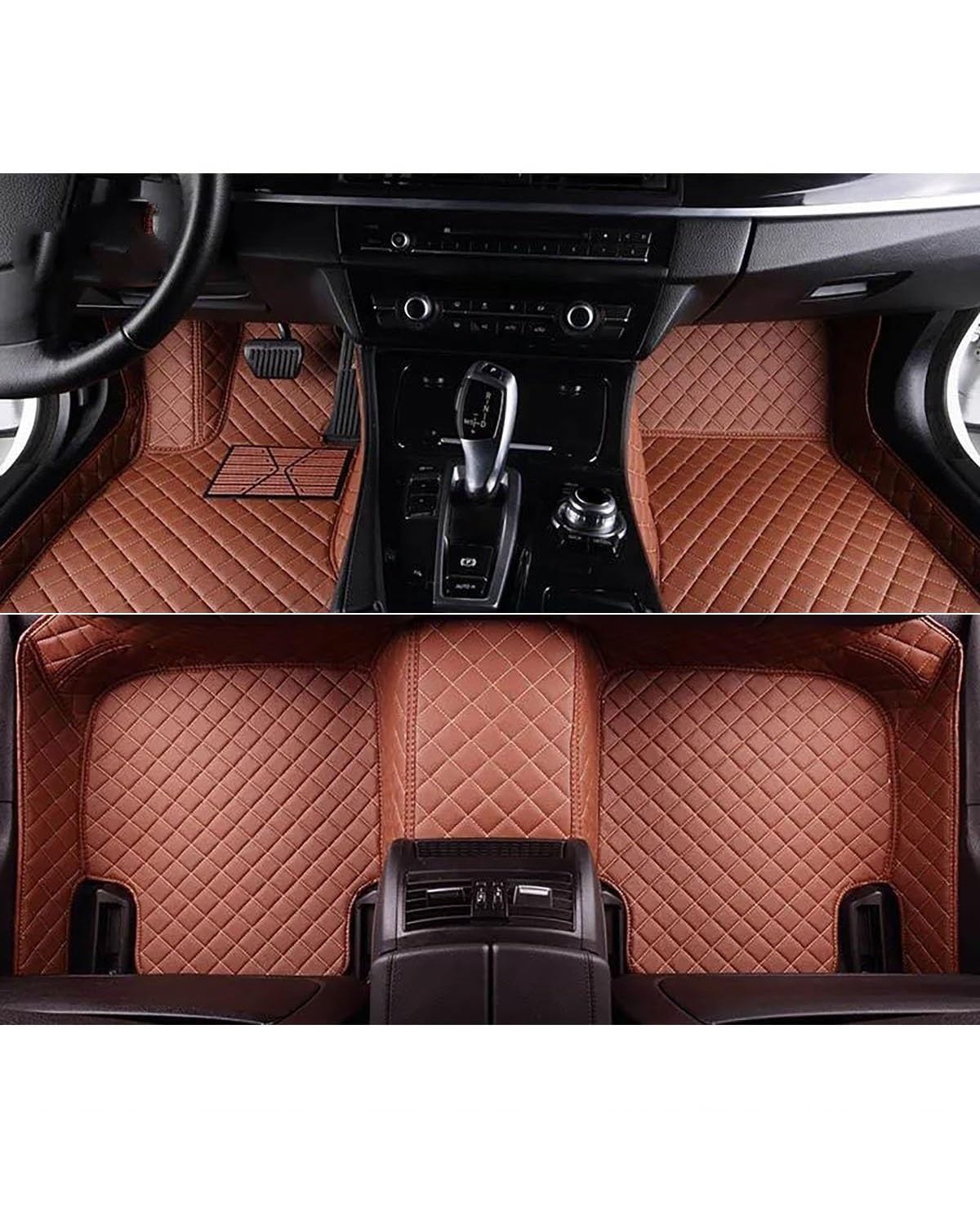 Auto Fussmatte 1Set Auto Fußmatten Für Benz C Für Klasse Für W206 2021 2022 2023 Auto Zubehör Fuß Teppich Auto Fußmatten(Brown) von HGYFS5