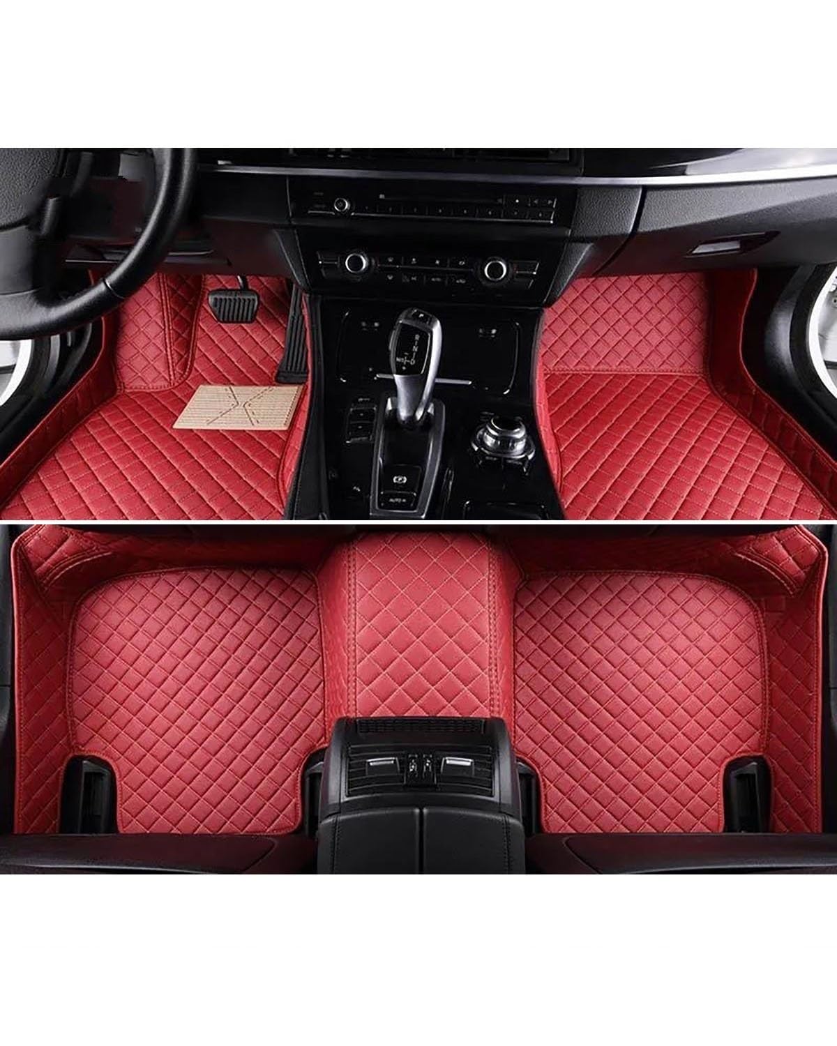 Auto Fussmatte 1Set Auto-Fußmatten Für F22 Für Coupe 2014 2015 2016 2017 2018 Auto-Fußteppich Auto-Fußraummatten Autozubehör Auto Fußmatten(Red) von HGYFS5