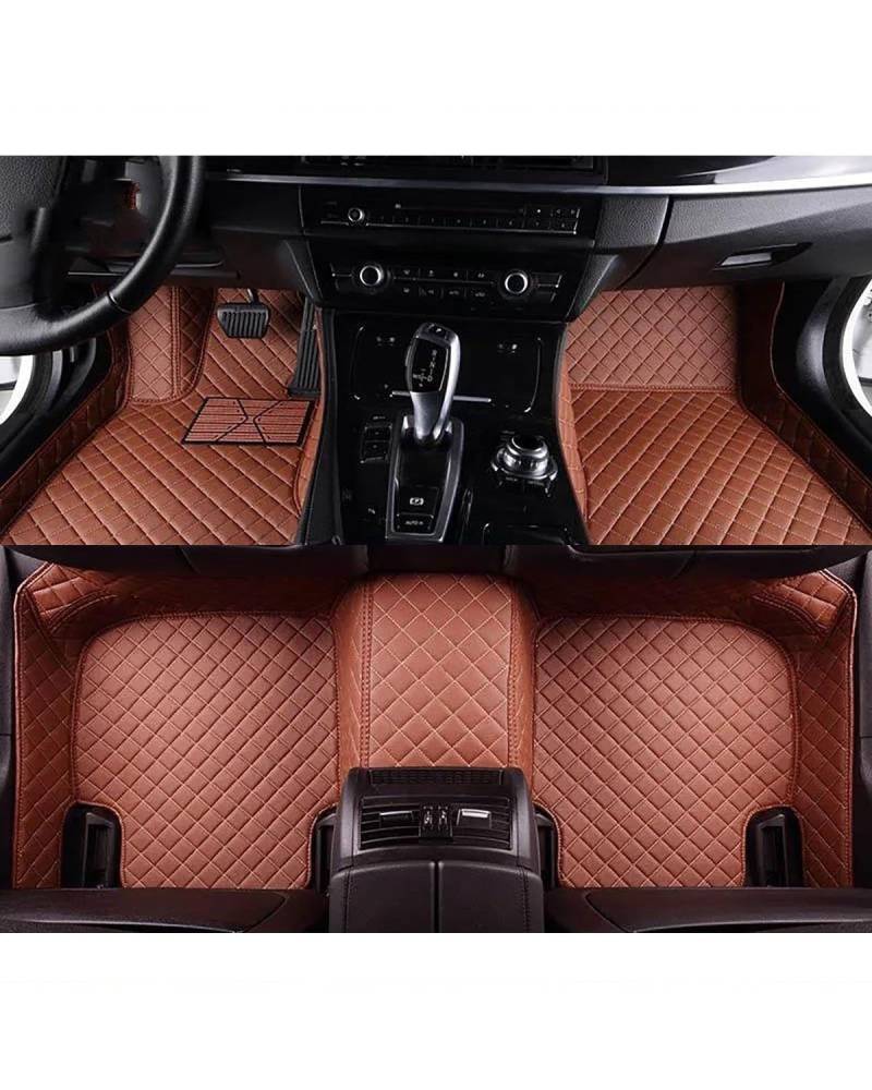 Auto Fussmatte 1Set Auto Fußmatten Für Infiniti Für QX80 2014 2015 2016 2017 2018 Auto Fuß Teppich Auto Fußraum Matten Auto Zubehör Auto Fußmatten(Brown) von HGYFS5