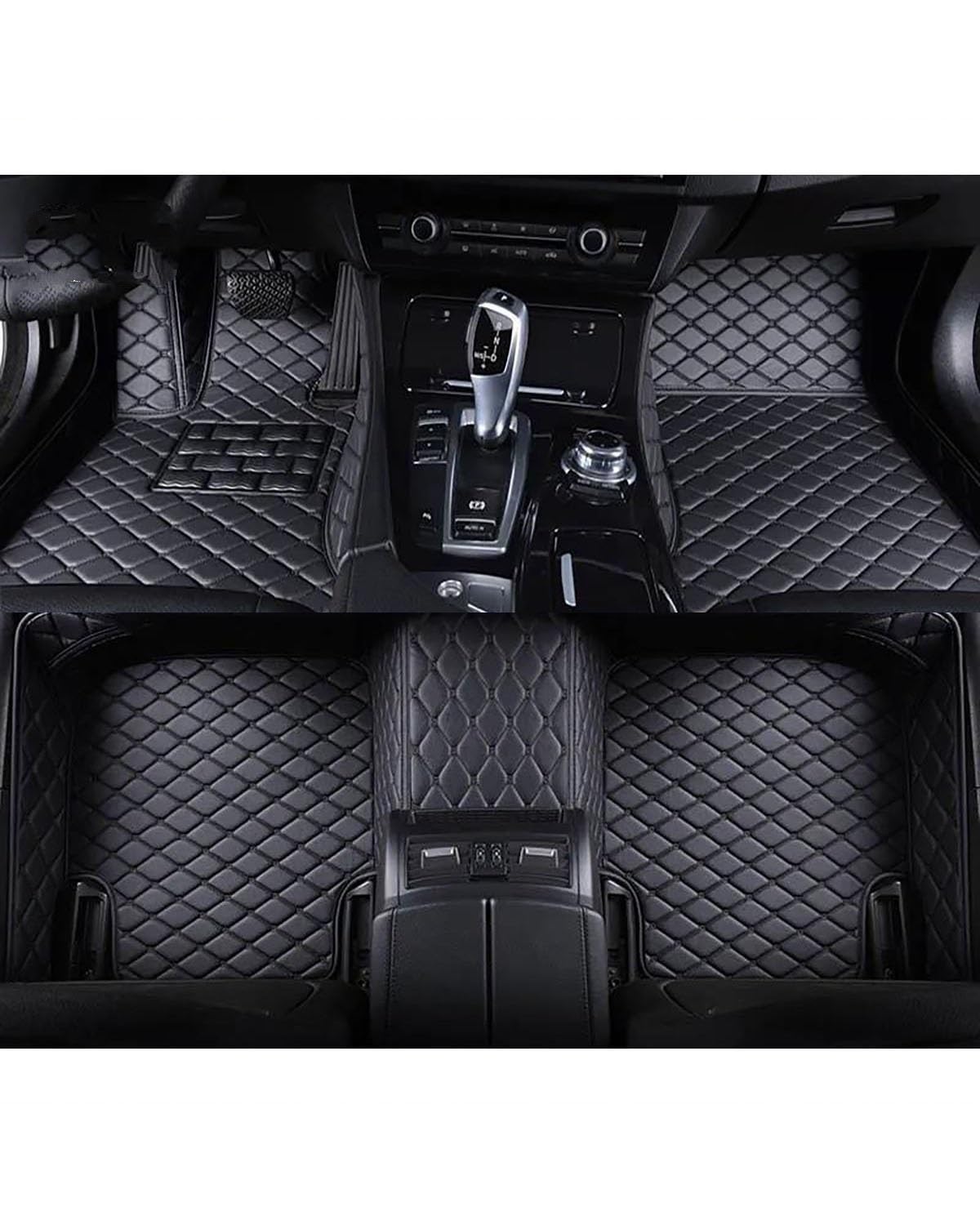 Auto Fussmatte 1Set Auto Fußmatten Für Volvoes Für V90 Auto Fußraum Matten Auto Zubehör Auto Innen Auto Fußmatten(Black) von HGYFS5