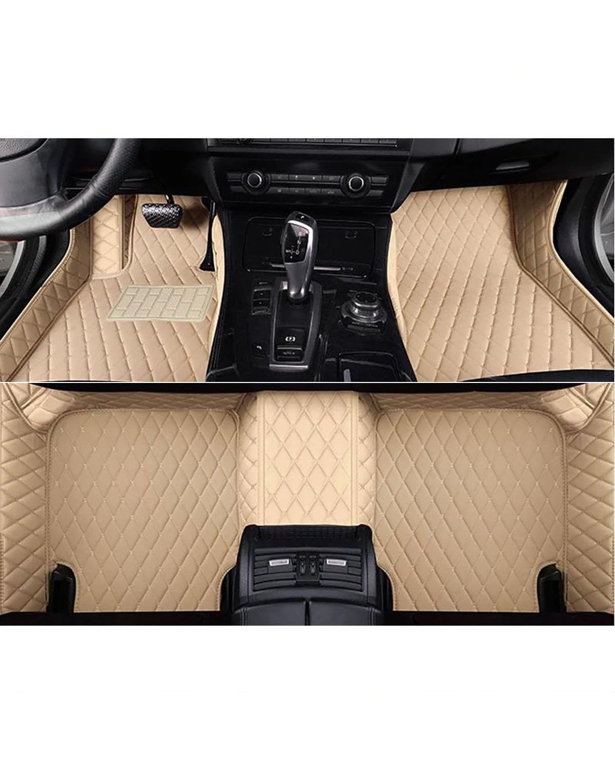 Auto Fussmatte Auto-Bodenmatte Für Land Für Rover Für Range Für Rove 5seats 2007-2023 Autoteppiche Teppichzubehör Styling Interieur Auto Fußmatten(Beige,2013-2017) von HGYFS5